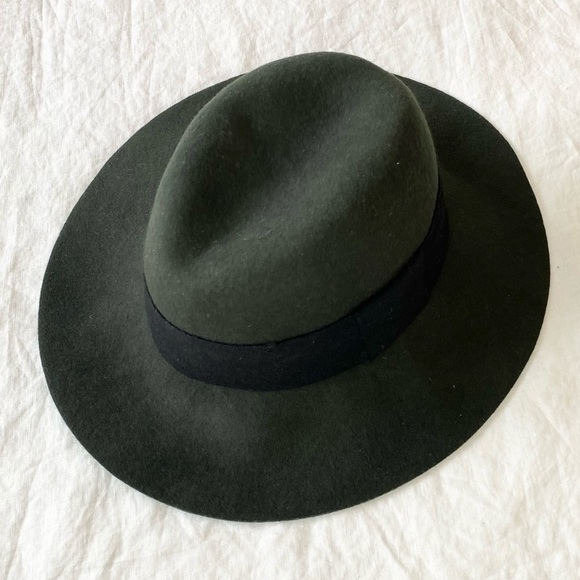 Zara Green Wool Blend Fedora - Picture 2 of 14